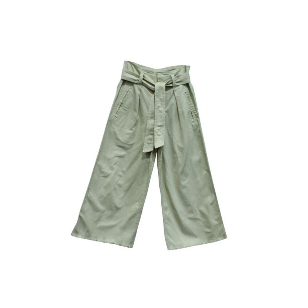 Isabel Marant Wide Leg Pants in Beige Cotton